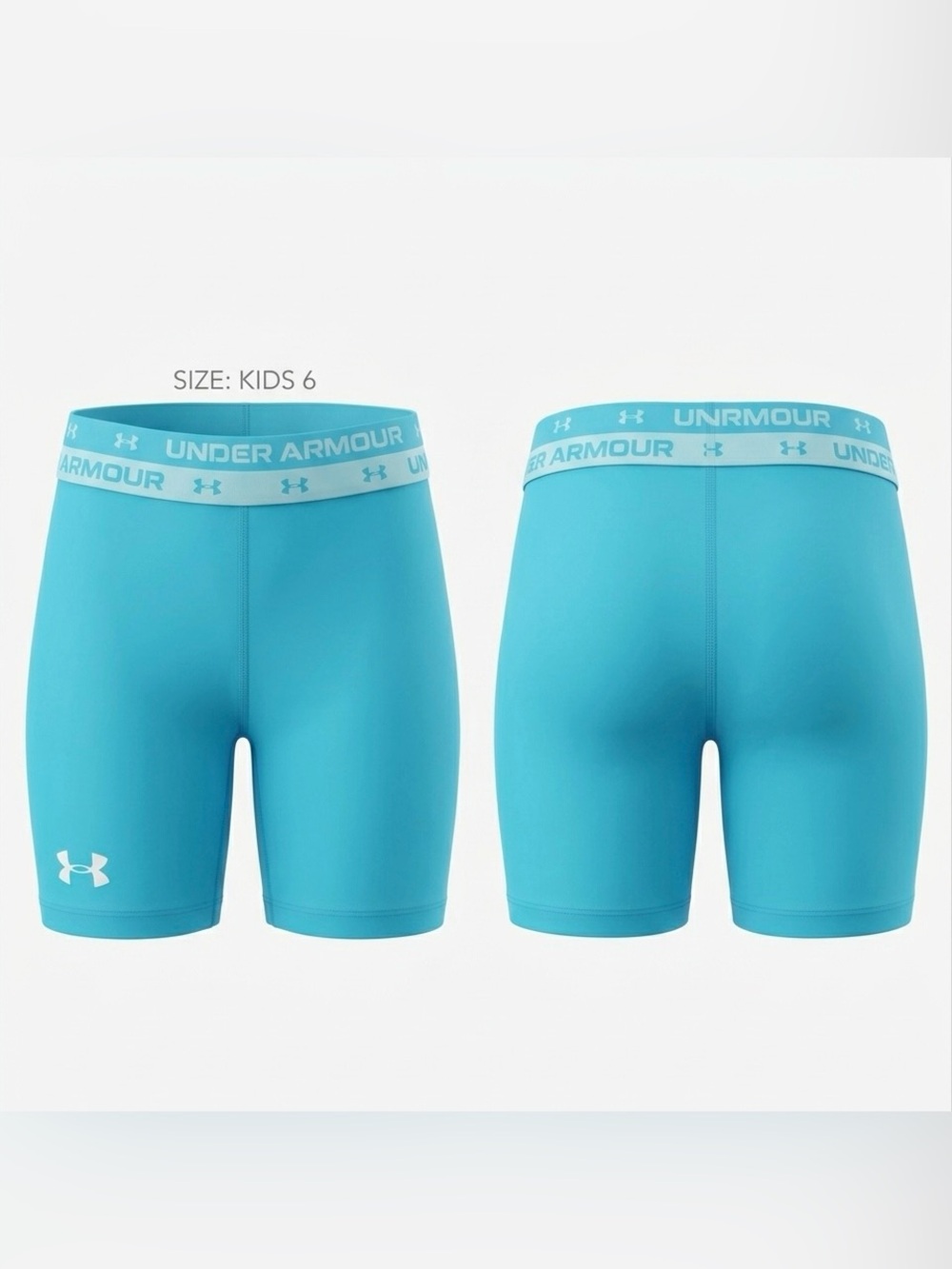 Under Armour Kids Bright Aqua Compression Shorts